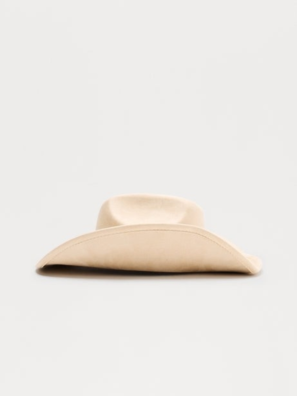 Wide Brim Felt Hat in Beige - Women Accessories